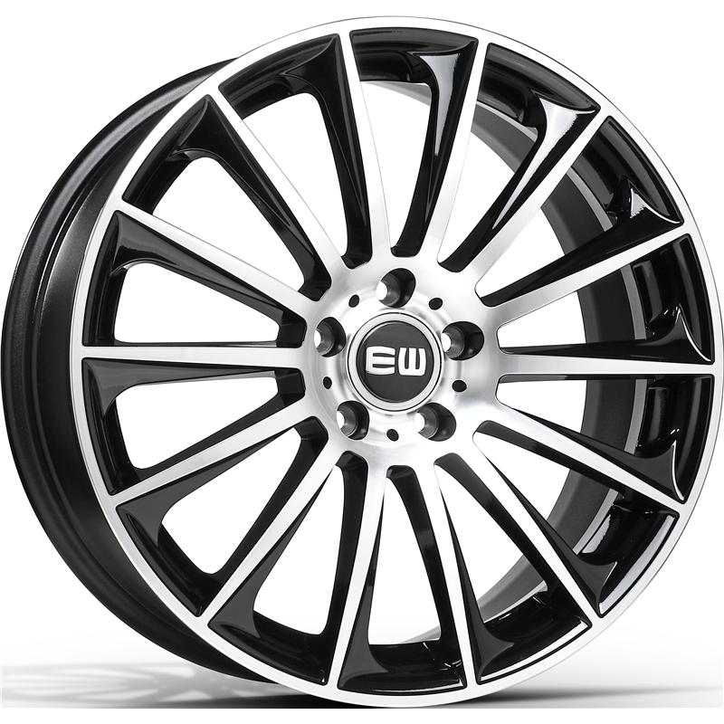 Cerchio EW Ew02 Wild Beauty Black Polished 5 fori 18\" 8X18 ET45 5x112