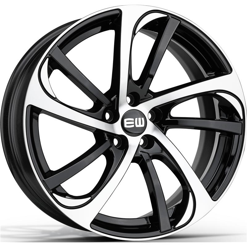 Cerchio EW Ew03 Storm Black Polished 4 fori 18\" 7.5X18 ET38 4x100