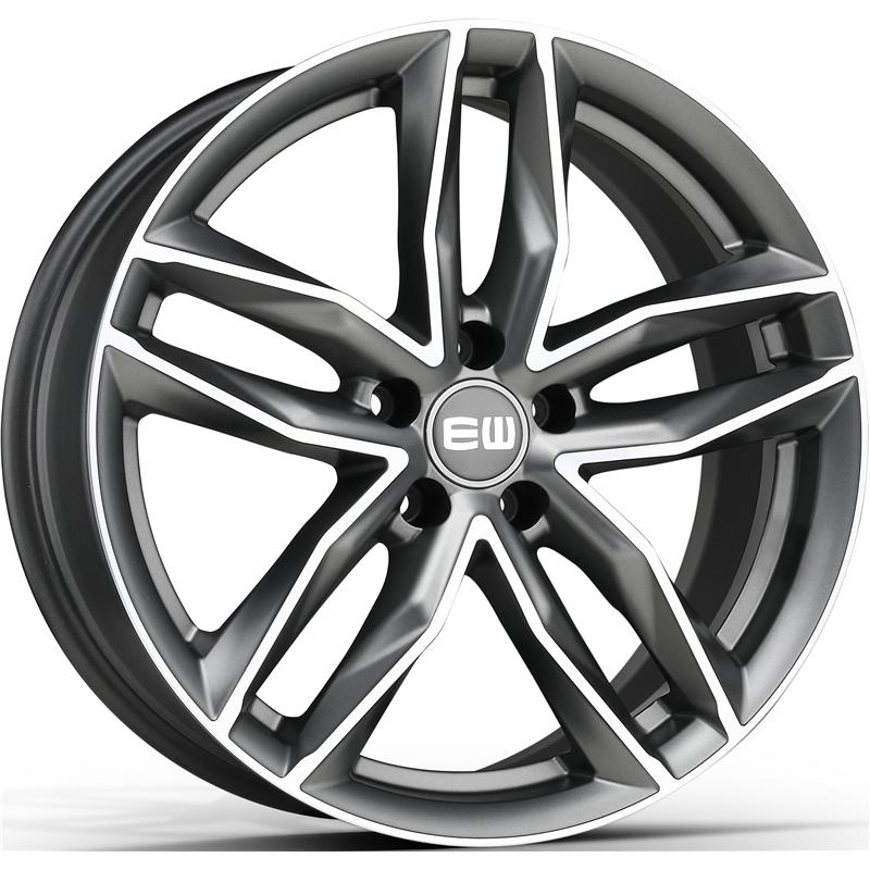 Cerchio EW Ew04 Must Palladium Matt Polished 5 fori 17\" 7.5X17 ET35 5x100
