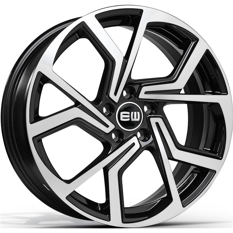 Cerchio EW Ew09 Cyclone Black Polished 5 fori 19\" 8X19 ET40 5x114.3