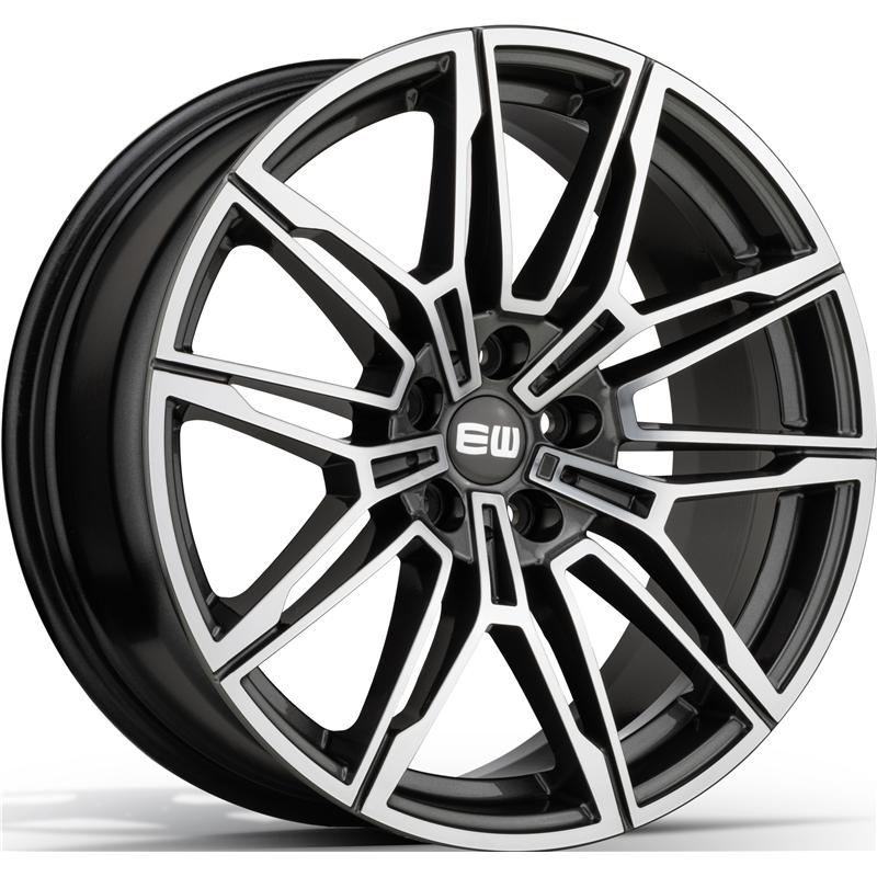 Cerchio EW Ew18 Aquila Black Polished 5 fori 19\" 8.5X19 ET30 5x112