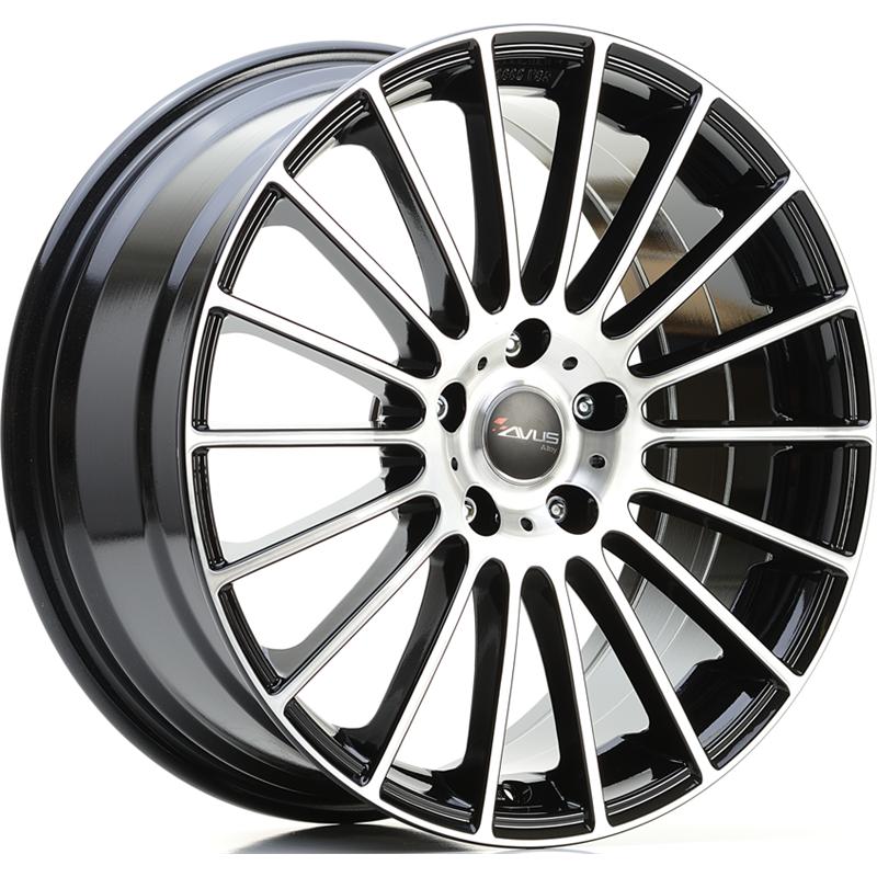 Cerchio AVUS AC-M03 Black Polished 5 fori 18\" 8X18 ET40 5x114.3