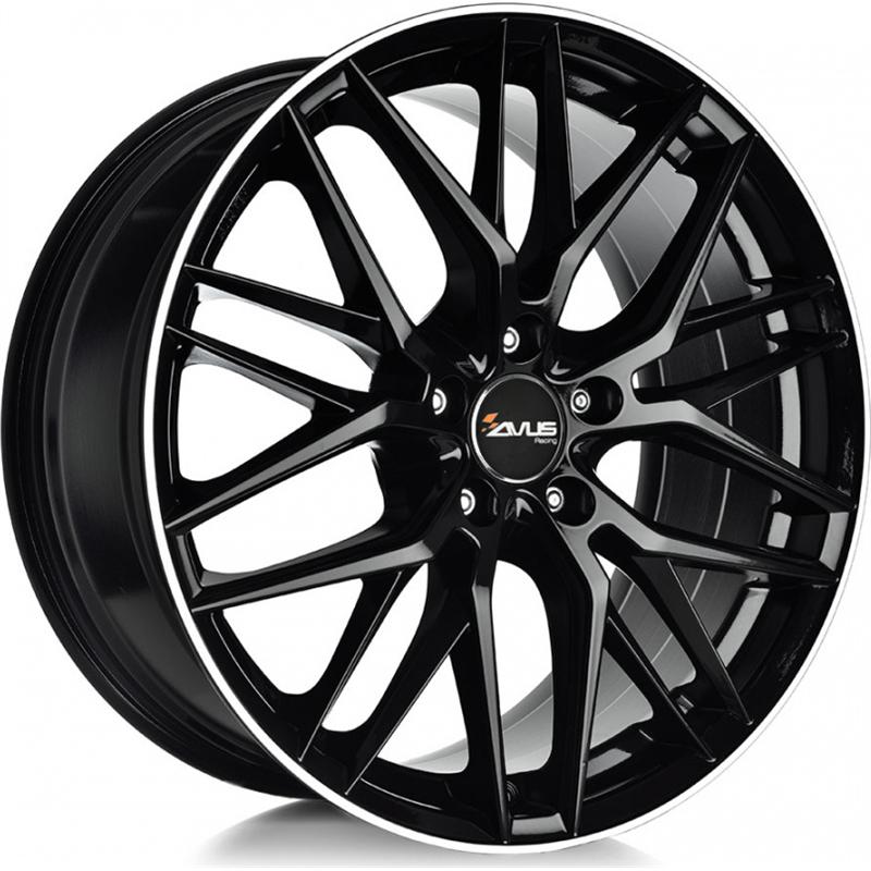 Cerchio AVUS Af19 Black Lip Polished 5 fori 18\" 8X18 ET35 5x112