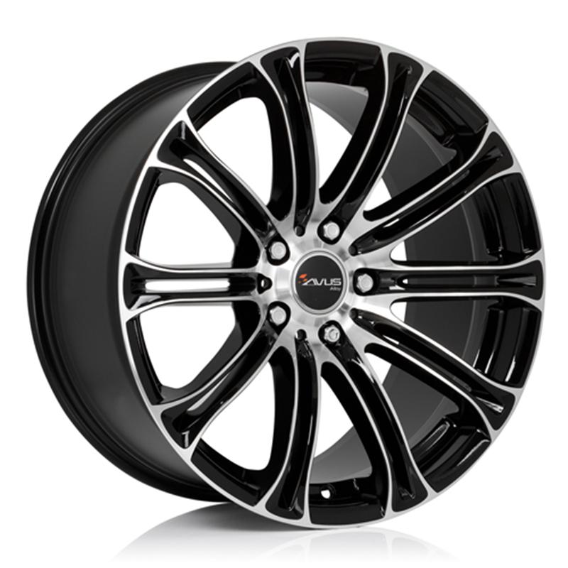 Cerchi in Lega AVUS AC-Mb1 Black Polished 5 fori 19\" 8.5X19 ET34 5x120