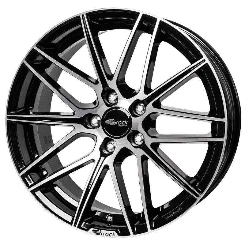 Cerchio BROCK B34 Black Polish 5 fori 18\" 8X18 ET45 5x112