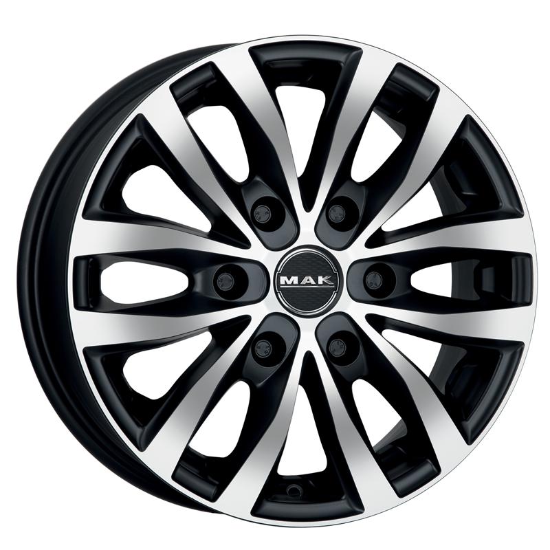 Cerchi in Lega MAK Load 6 Ice Black 6 fori 16\" 6.5X16 ET22 6x139.7