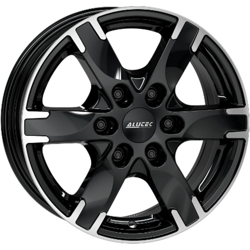 Cerchio AT Titan Diamant Schwarz Frontpoliert 6 fori 16\" 7X16 ET55 6x130