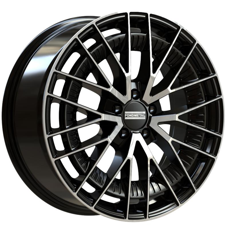 Cerchio FONDMETAL Kari Glossy Black Machined 5 fori 20\" 8.5X20 ET40 5x112