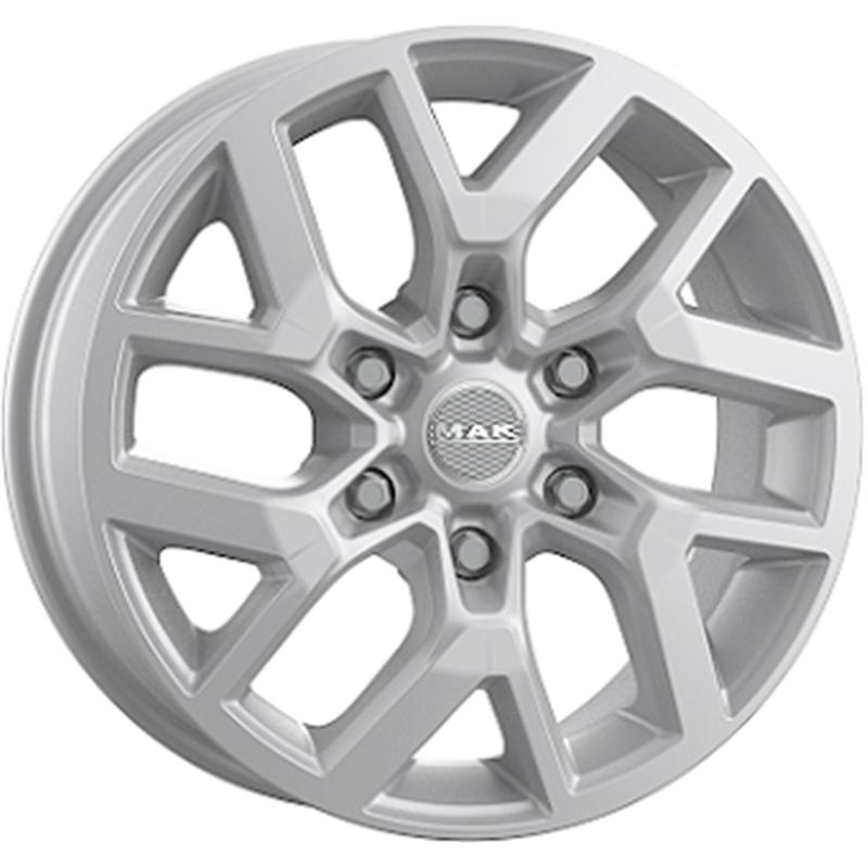 Cerchi in Lega MAK Gravel Silver 6 fori 16\" 6.5X16 ET62 6x130