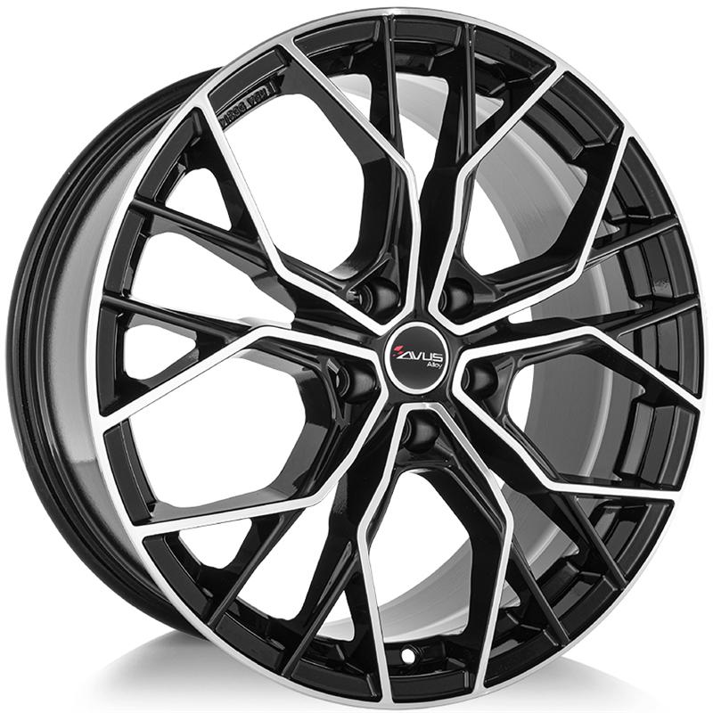 Cerchio AVUS AC-M10 Black Polished 5 fori 18\" 8X18 ET40 5x112