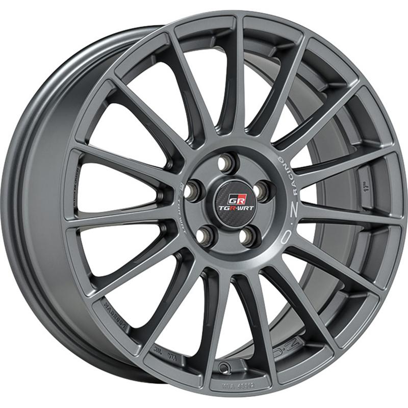 Cerchio OZ RACING Superturismo TgR-Wrt Matt Graphite Silver Lettering 5 fori 18\" 8X18 ET38 5x114.3