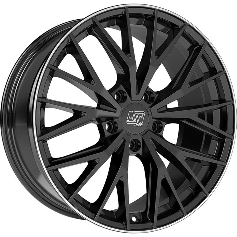 Cerchio MSW Msw 44 Gloss Black diamond Lip 5 fori 20\" 8.5X20 ET28 5x112