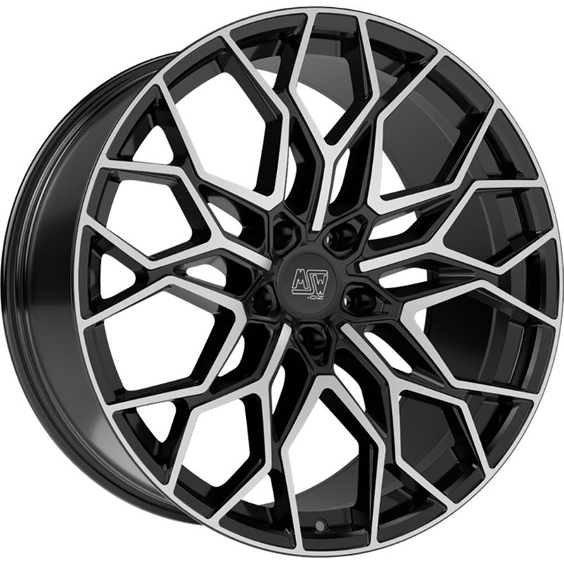 Cerchio MSW Msw 51 Gloss Black Full Polished 5 fori 21\" 8.5X21 ET32 5x108