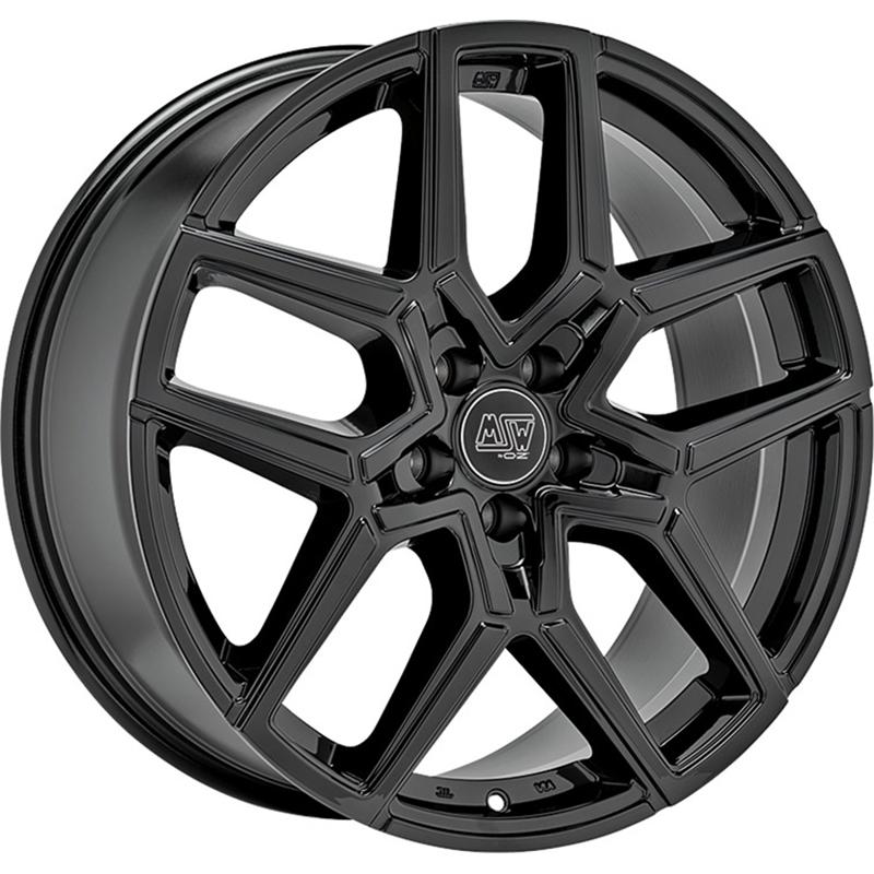 Cerchio MSW Msw 52 Glossy Black 5 fori 20\" 8.5X20 ET45 5x112