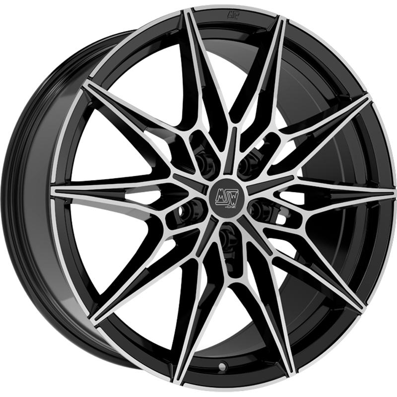 Cerchio MSW Msw 75 Gloss Black Full Polished 5 fori 19\" 8.5X19 ET40 5x112