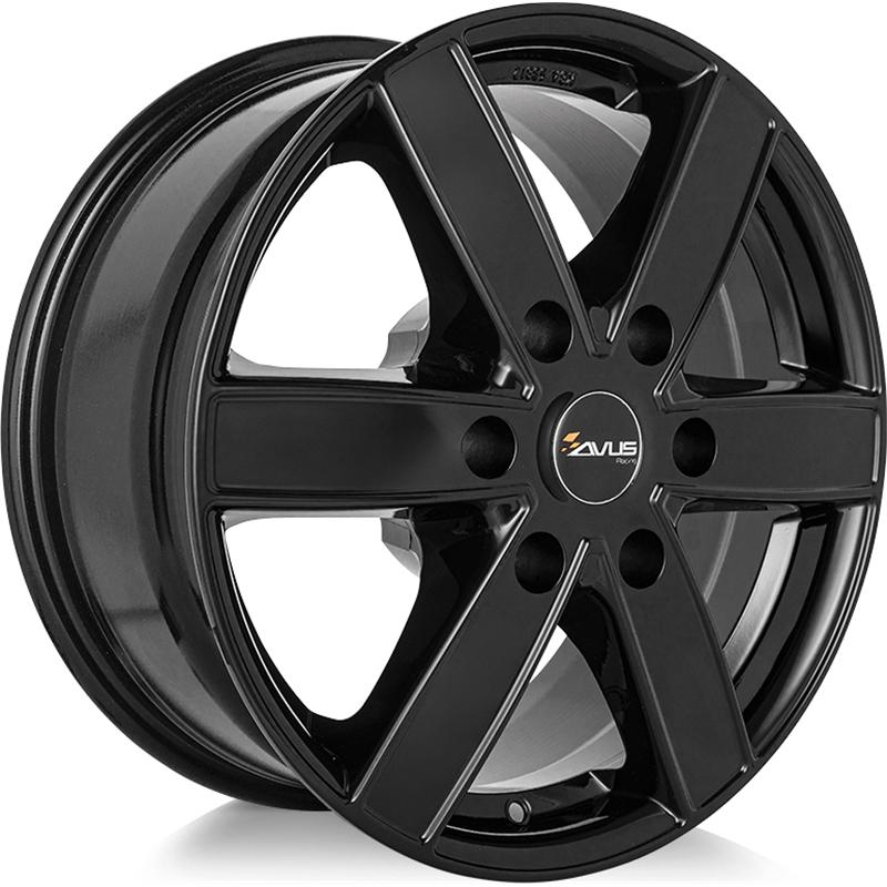 Cerchio AVUS AC-V61 Black 6 fori 16\" 6.5X16 ET68 6x125