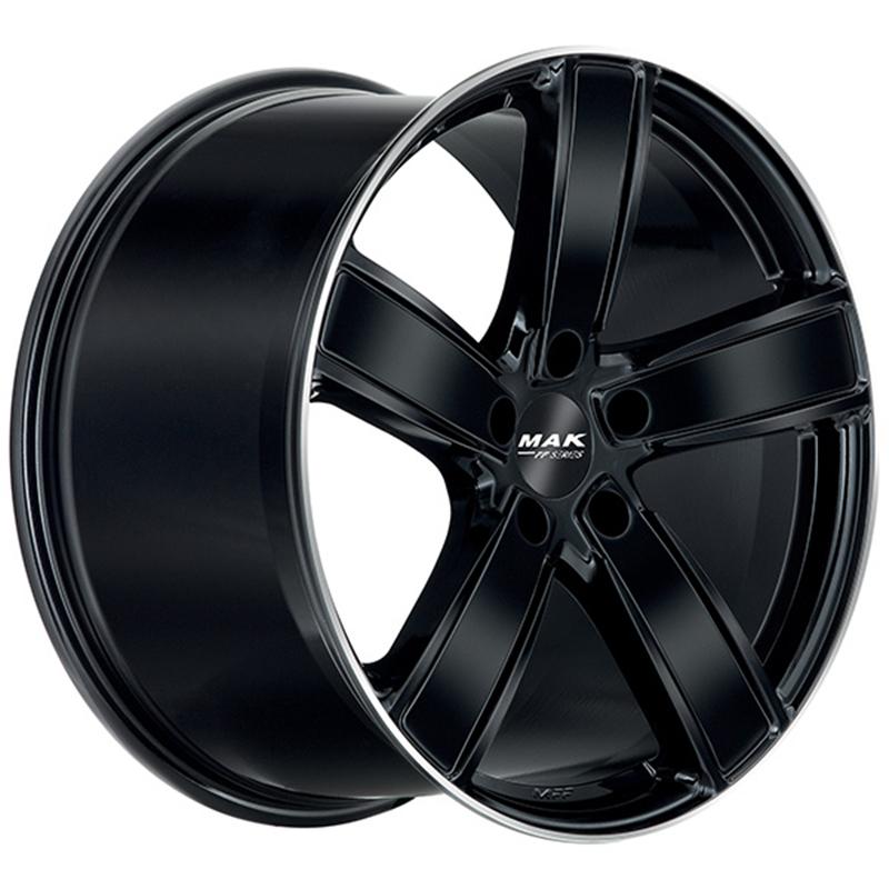 Cerchi in Lega MAK TurismO-ff Gloss Black Mirror Ring 5 fori 20\" 9.5X20 ET71 5x130