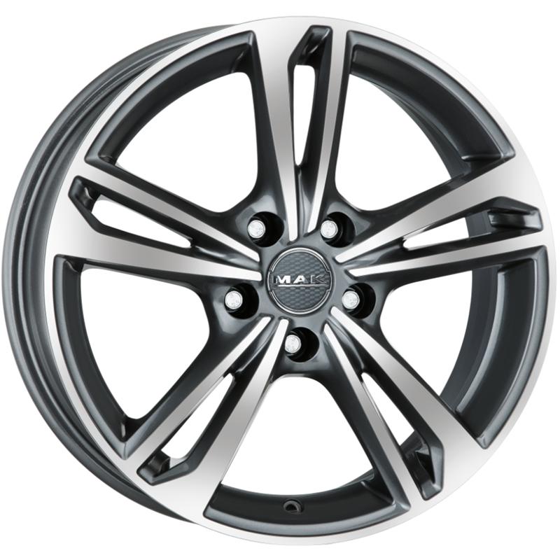 Cerchi in Lega MAK Emblema Gun Metallic Mirror 4 fori 16\" 6.5X16 ET25 4x108