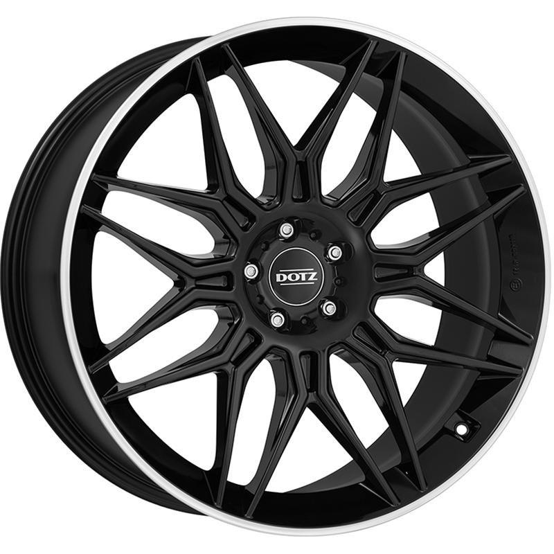 Cerchio DOTZ Longbeach Black Lip Polished 5 fori 20\" 10X20 ET19 5x112