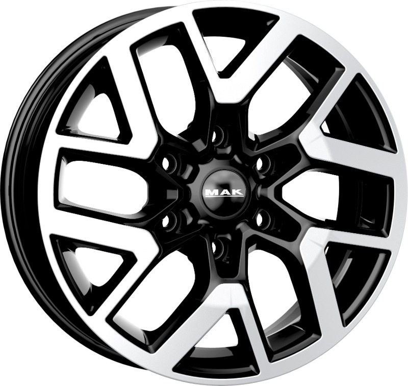 Cerchio MAK Gravel Black Mirror 6 fori 17\" 7.5X17 ET38 6x139.7