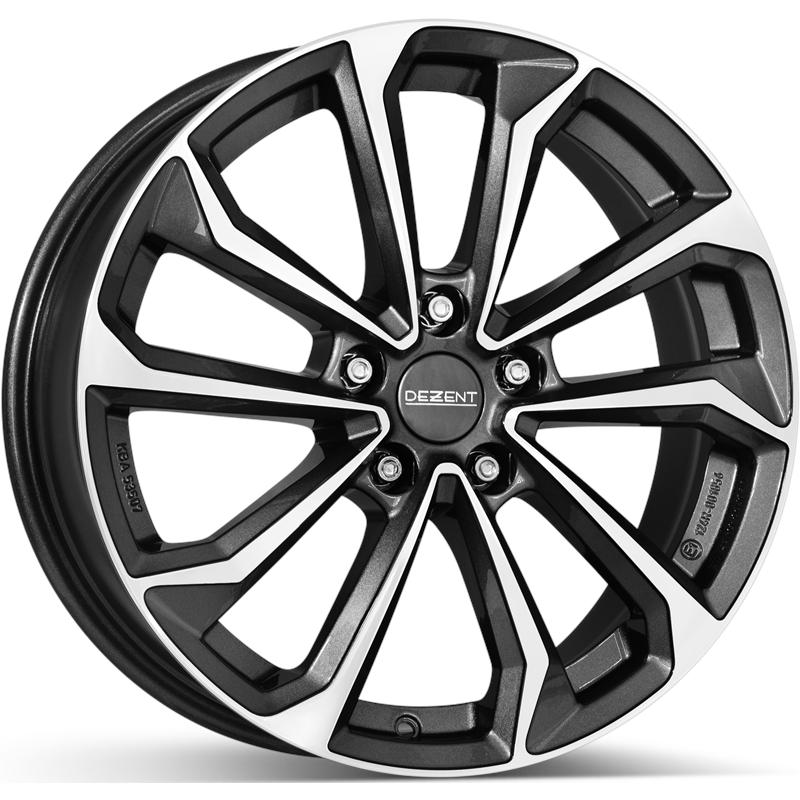 Cerchio DEZENT Ks Gun Metallic Mirror 5 fori 19\" 7.5X19 ET49.5 5x114.3