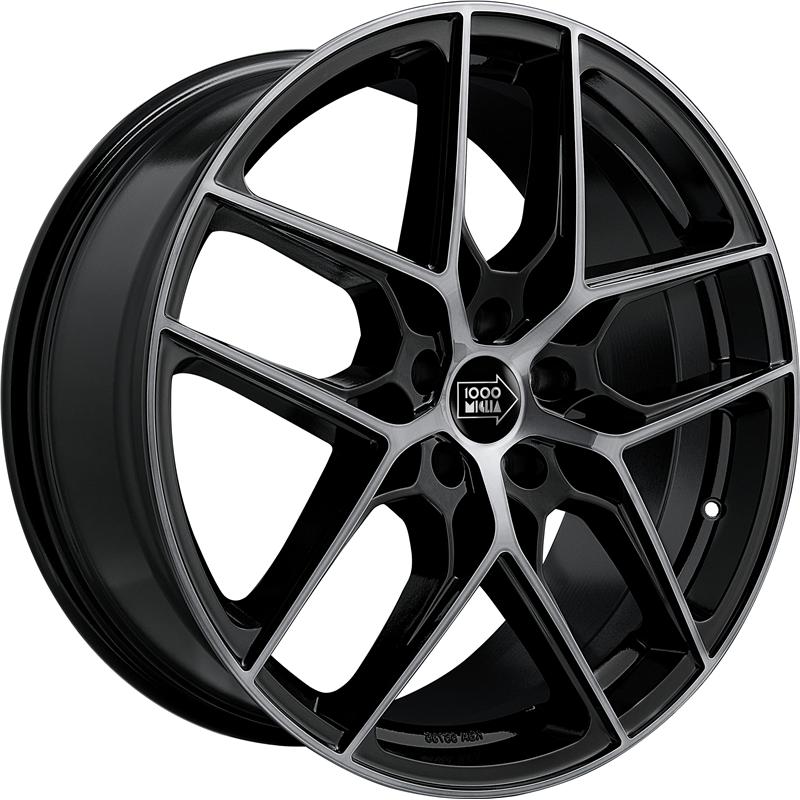 Cerchi in Lega MILLE MIGLIA Mm1004 Black Mirror Dark 5 fori 18\" 8X18 ET32.5 5x110