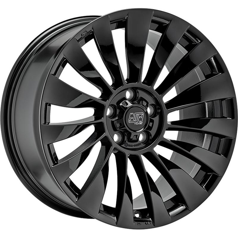 Cerchio MSW Msw 37-T Glossy Black 5 fori 19\" 9.5X19 ET45 5x114.3