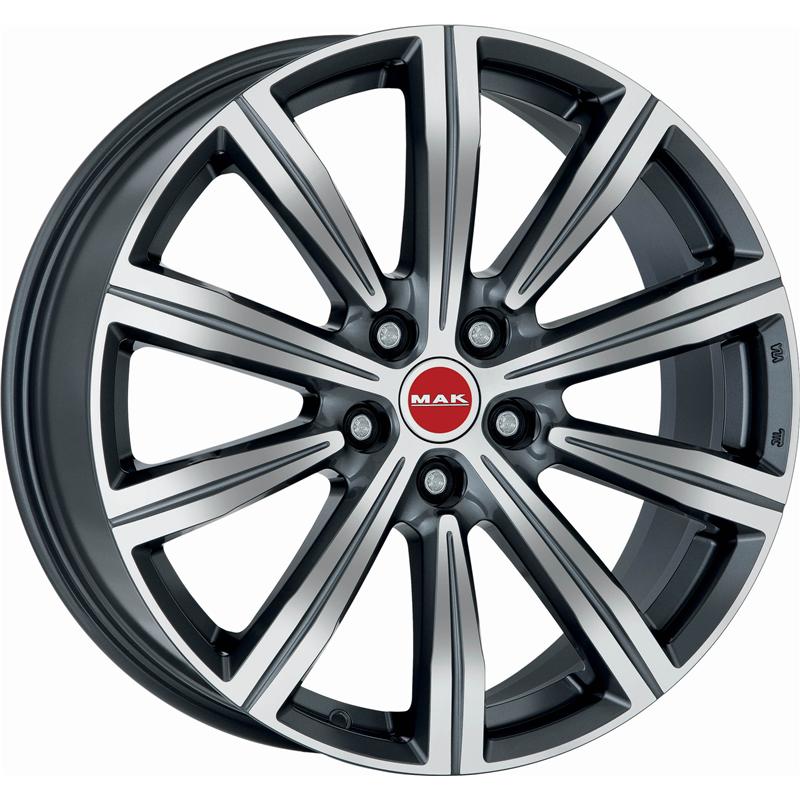 Cerchi in Lega MAK Birmingham Gun Metallic Mirror 5 fori 20\" 8.5X20 ET28 5x112