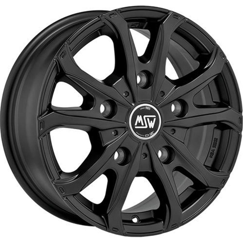 Cerchio MSW Msw 48 Van 6 Holes Matt Black 6 fori 16\" 6.5X16 ET68 6x125