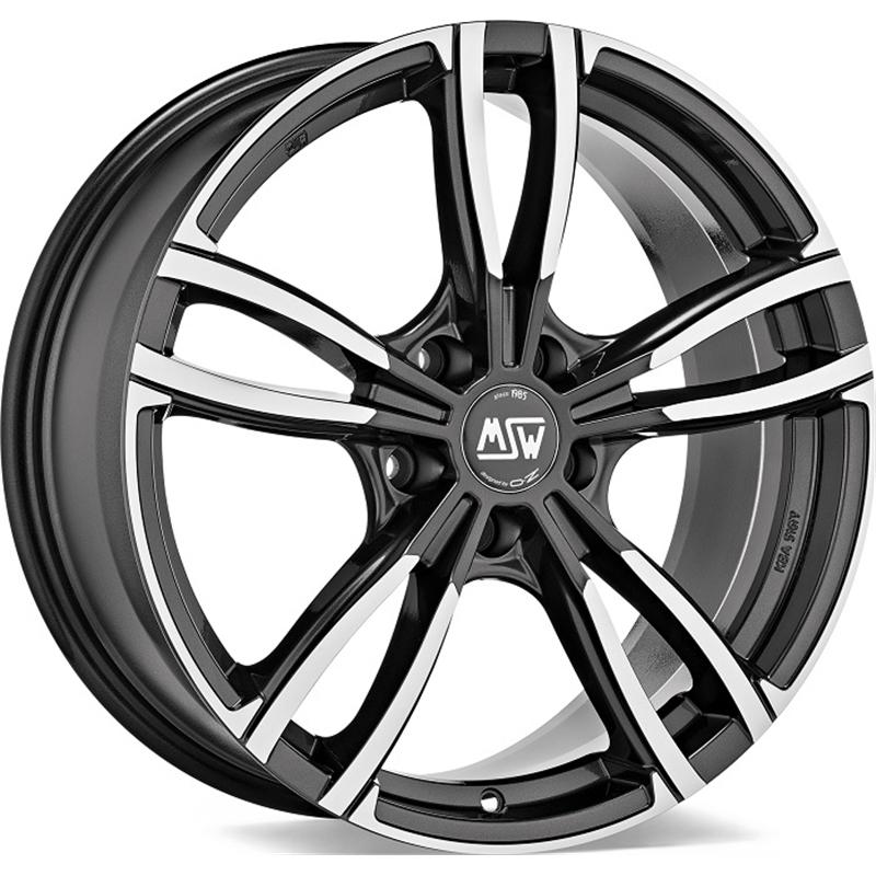 Cerchio MSW Msw 73 Gloss Dark Grey Full Polished 5 fori 18\" 8X18 ET28 5x112
