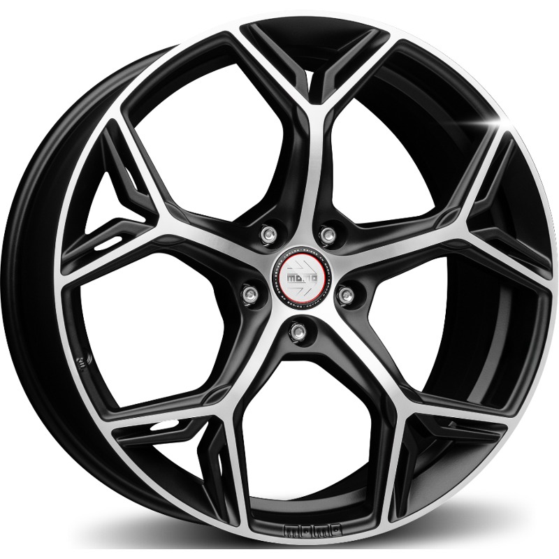 Cerchio MOMO WHEELS RF-09 Nero Opaco Diamantato 5 fori 20\" 8.5X20 ET38 5x112