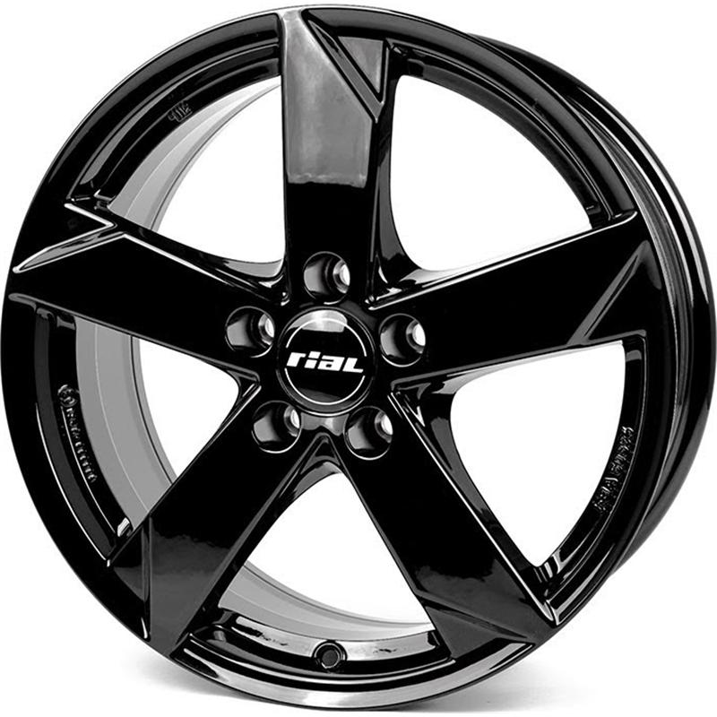 Cerchi in Lega RIAL Kodiak Diamant Schwarz 5 fori 16\" 6.5X16 ET50 5x108