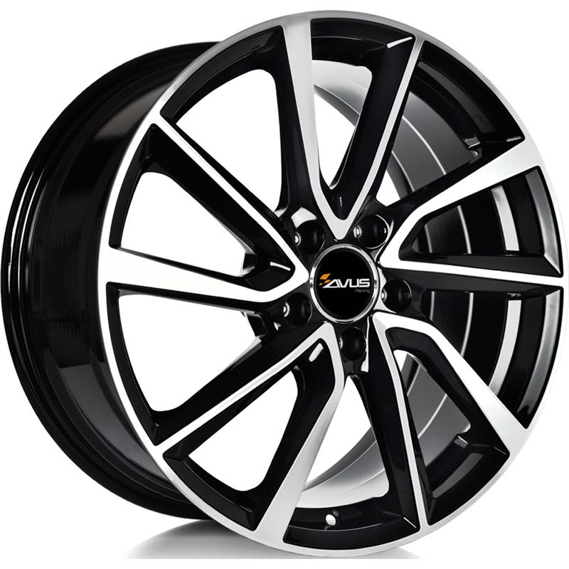 Cerchio AVUS AC-518 Black Polished 5 fori 19\" 8X19 ET40 5x114.3