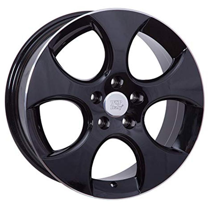Cerchio WSP ITALY W444 Ciprus Glossy Black Lip Polished 5 fori 18\" 7.5X18 ET51 5x112