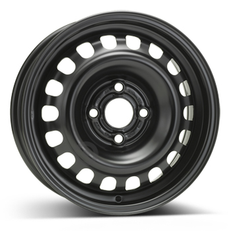 aCerchi in Lega KFZ ALCAR Steel Nero 4 fori 14\" 5.5X14 ET39 4x100