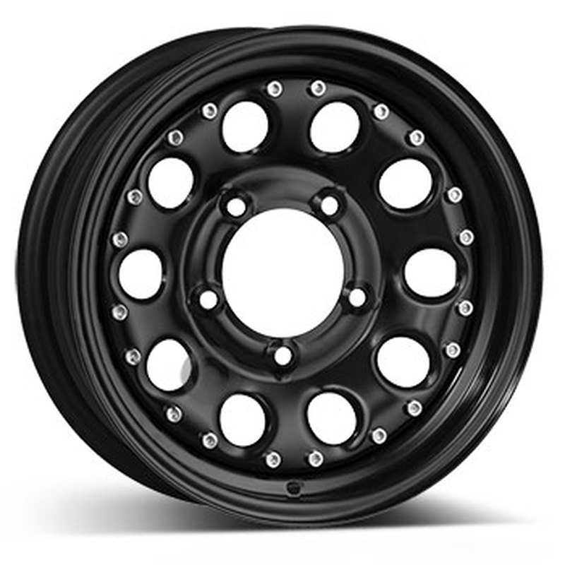 Cerchi in Lega KFZ ALCAR Steel Nero 5 fori 15\" 6X15 ET0 5x139.7