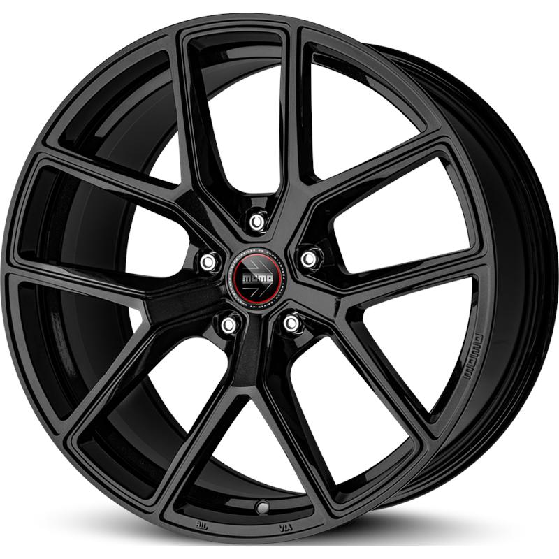 aCerchi in Lega MOMO WHEELS RF-01 Sturdust Glossy Black 5 fori 20\" 8.5X20 ET45 5x112