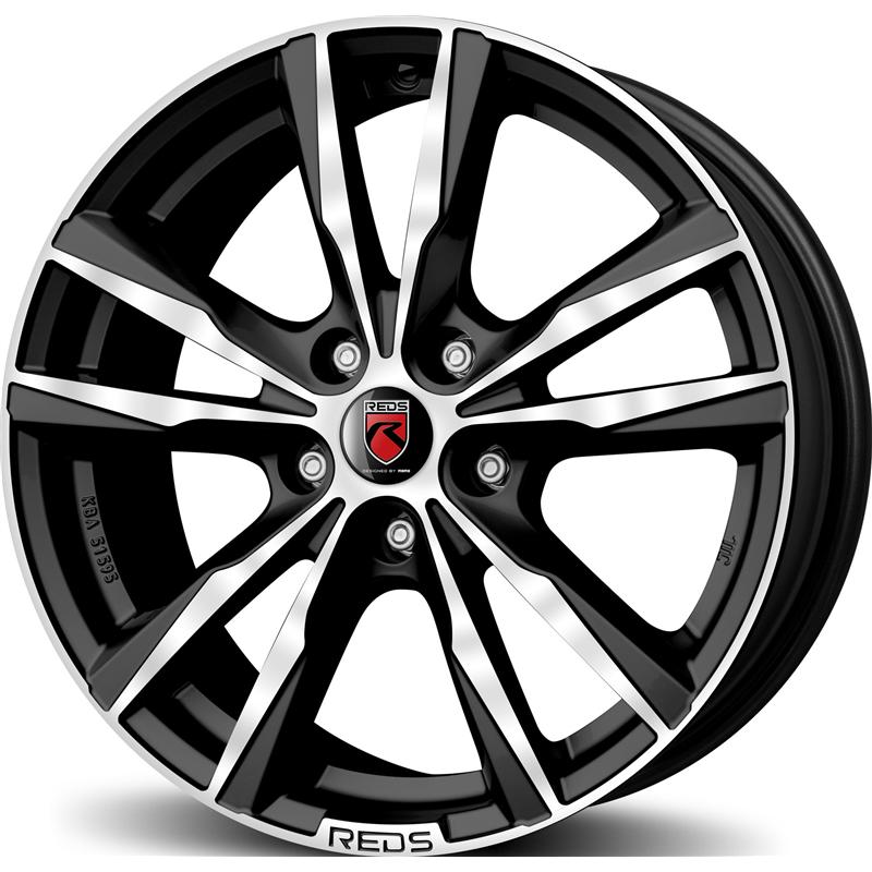 aCerchi in Lega MOMO WHEELS Reds k2 Matt Black Mirror 5 fori 17\" 7.5X17 ET45 5x114.3