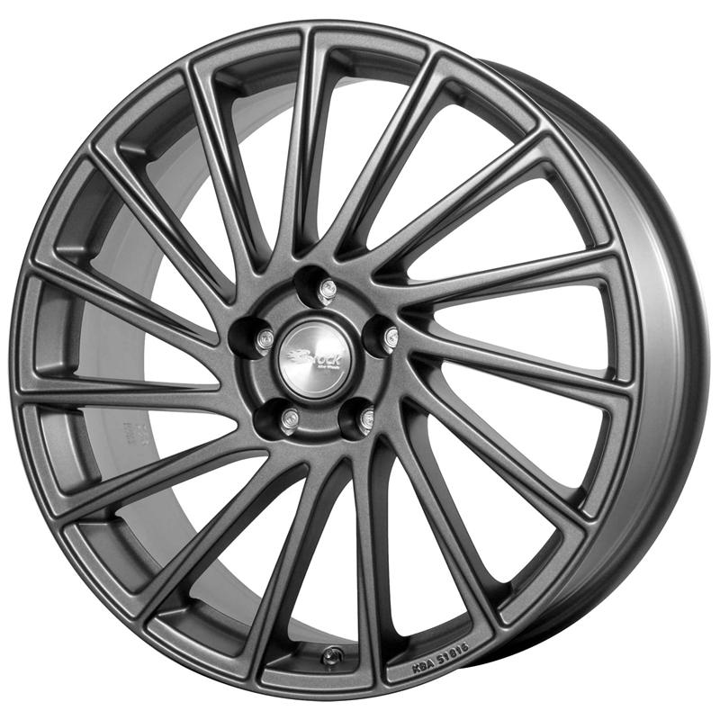 aCerchi in Lega BROCK B39 Graphite Opaco 5 fori 17\" 7X17 ET41 5x98