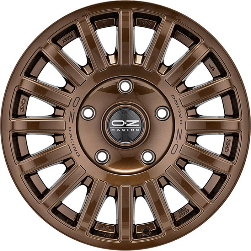 aCerchi in Lega OZ RACING Rally Raid Gloss Bronze Black Lettering 5 fori 17\" 8X17 ET40 5x114.3