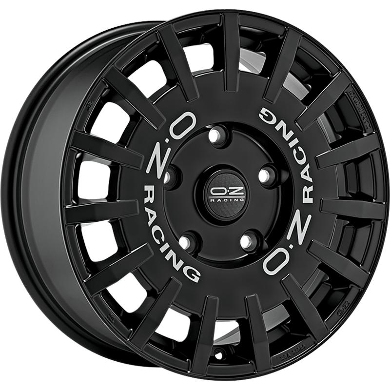 aCerchi in Lega OZ RACING Rally Racing Van Matt Black Silver Lettering 5 fori 18\" 8X18 ET45 5x112