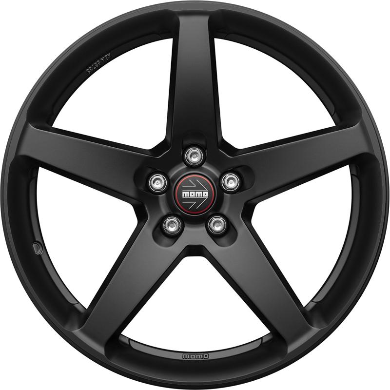 aCerchi in Lega MOMO WHEELS Five Nero Opaco 5 fori 16\" 7X16 ET40 5x100