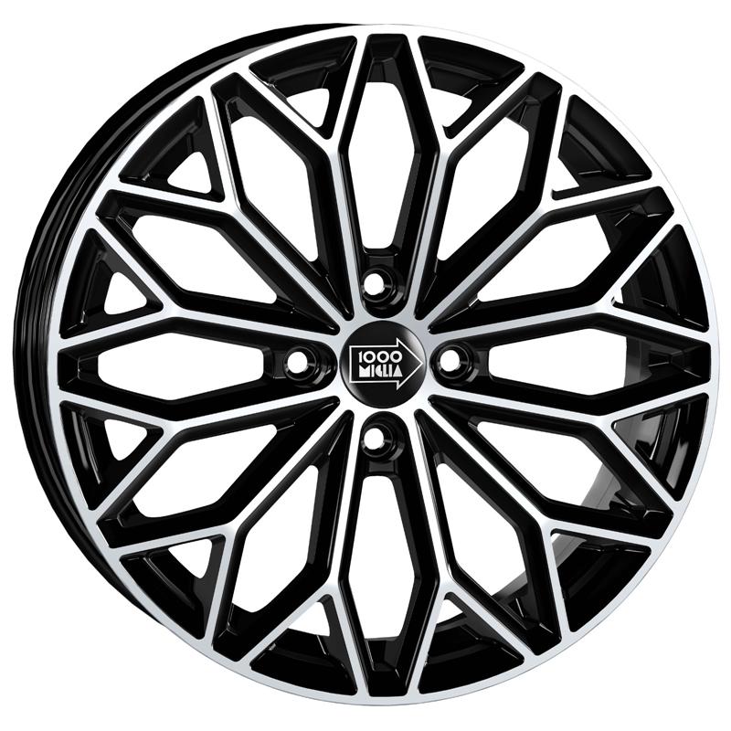 Cerchi in Lega MILLE MIGLIA Mm1034 Black Polished 4 fori 17\" 7X17 ET23 4x108