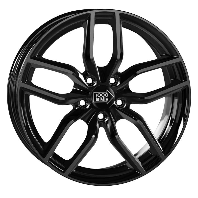 aCerchi in Lega MILLE MIGLIA Mm039 Gloss Black 5 fori 18\" 8X18 ET47 5x112