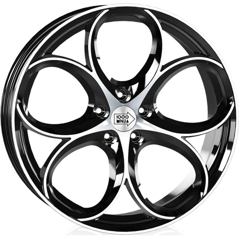 Cerchi in Lega MILLE MIGLIA Mm049 Black Polished 5 fori 18 8X18 ET33