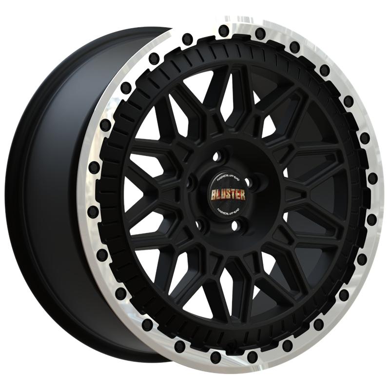 aCerchi in Lega FONDMETAL Bluster Matt Black Machined Lip 5 fori 17\" 8.5X17 ET37 5x127