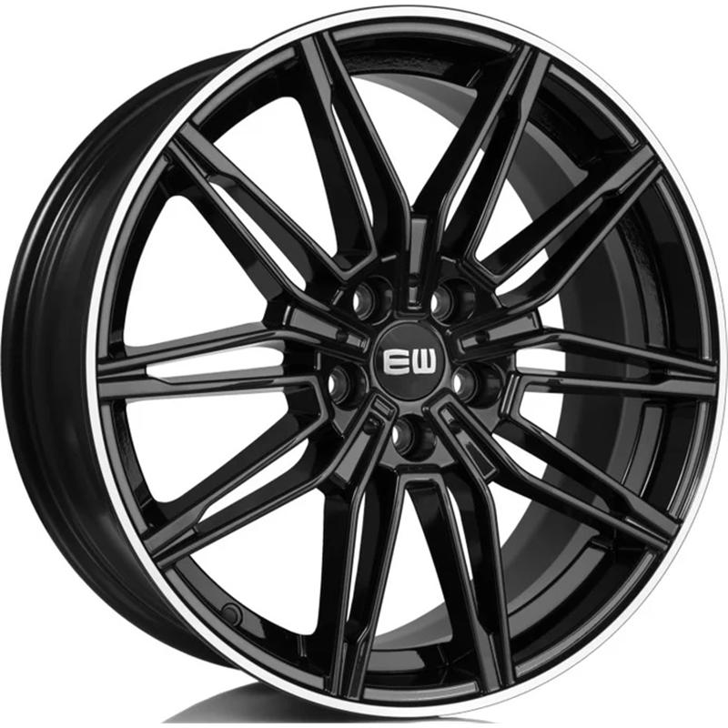 Cerchi in Lega EW Ew17 Assos Black Lip Polished 5 fori 18\" 8X18 ET43 5x112