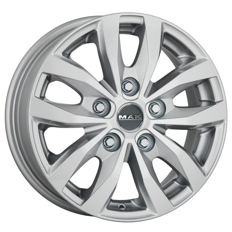 aCerchi in Lega MAK Load Silver 5 fori 16\" 6.5X16 ET45 5x114.3