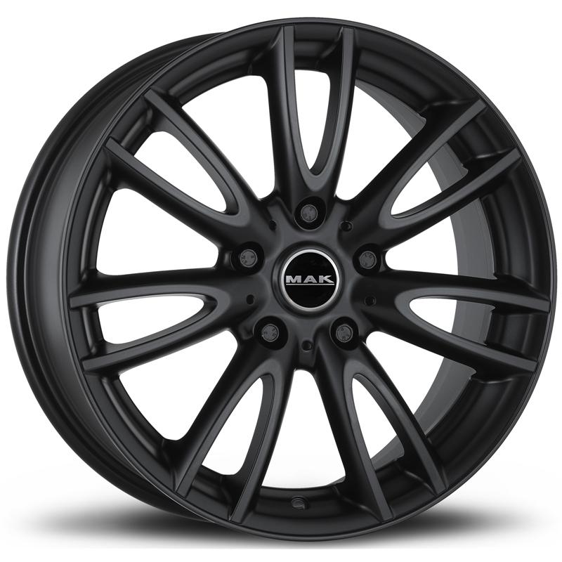 Cerchi in Lega MAK Jackie Matt Black 5 fori 18\" 7.5X18 ET51 5x112