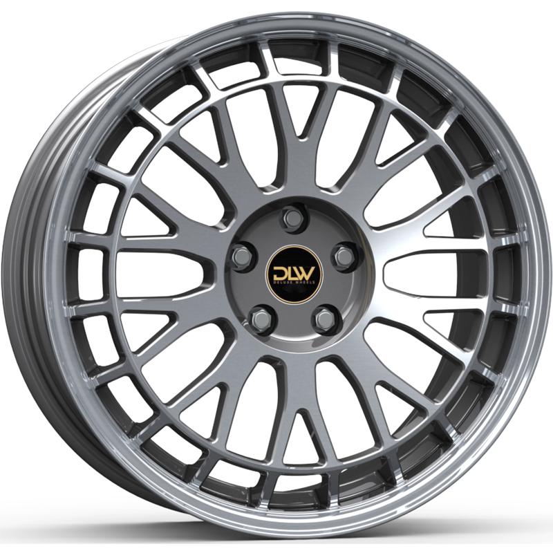 Cerchi in Lega ETA BETA Unit Shiny Anthracite Lip+face Polish 5 fori 19\" 8.5X19 ET45 5x112